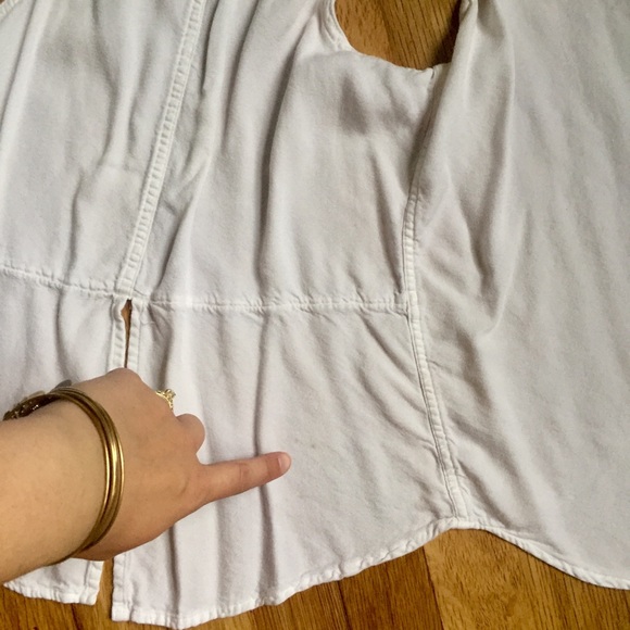 Mossimo White Button Down Sleeveless Top Size M - Picture 7 of 8